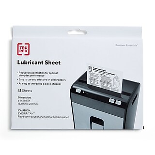 Shredder Lubricant Sheets