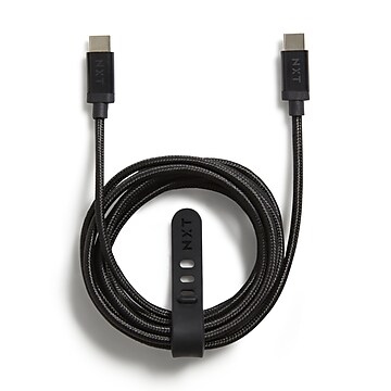 NXT Technologies™ 6 Ft. Braided USB-C Cable, Black (NX54697)