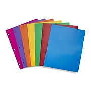 Staples Poly 2-Pocket School Folder, Assorted Colors (52819)