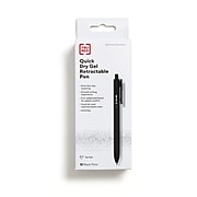 TRU RED™ Retractable Quick Dry Gel Pens, Medium Point, 0.7mm, Black, Dozen (TR54498)
