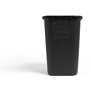 Coastwide Professional™ Indoor Trash Can Without Lid, Black Soft Molded Plastic, 7 Gallon (CW56429)