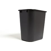 Coastwide Professional Indoor Trash Can Without Lid, Black Soft Molded Plastic, 3.5 Gallon (CW56428)
