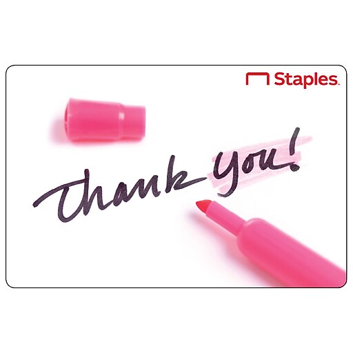 Staples Thank You Sharpie eGift Card Staples