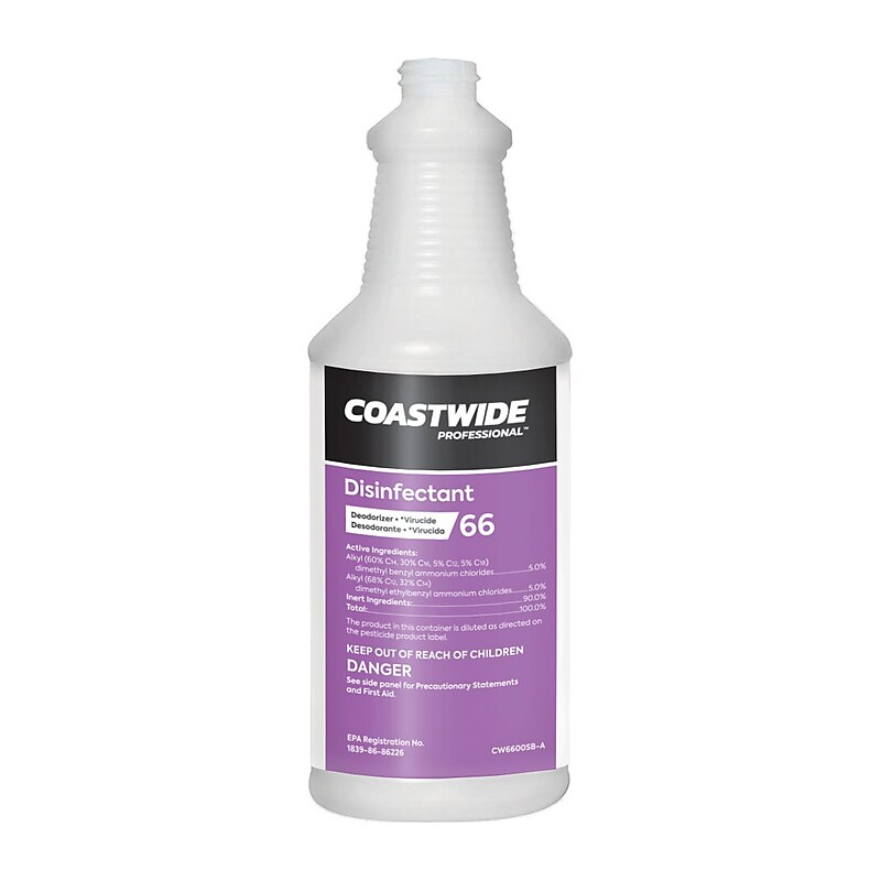 Coastwide Professional™ Disinfectant 66 32 Oz. Plastic Bottle with Graduations (CW6600SB-A) image 1