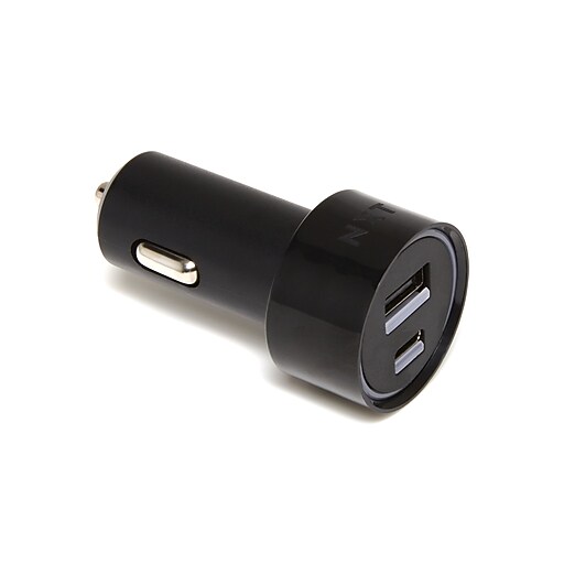 NXT Technologies™ Universal 2Port USBC and USBA Car Charger, Black