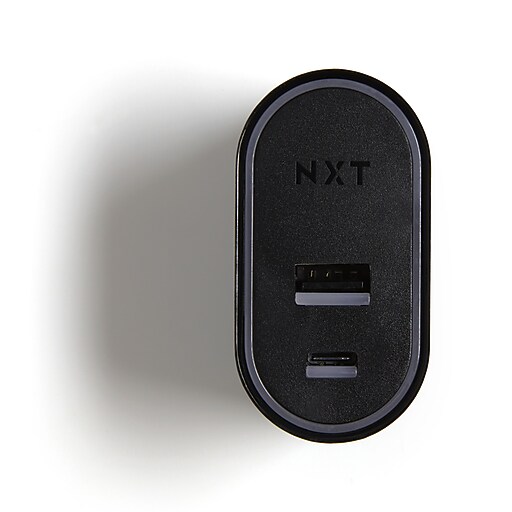 NXT Technologies™ Universal 2Port USBC and USBA Phone Charger, Black