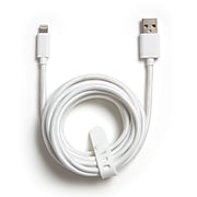 NXT Technologies 10 Ft. Braided Lightning to USB-A Charging Cable for iPhone/iPad, White (NX54351)