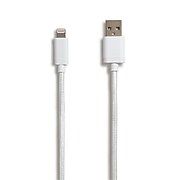 NXT Technologies™ 10 Ft. Braided Lightning to USB Cable, White (NX54351)