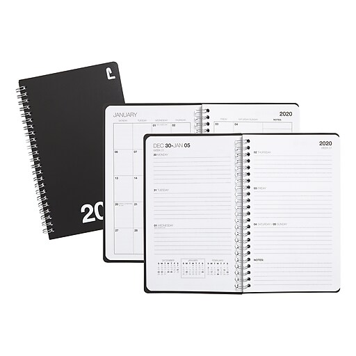 2020 Staples® 5" x 8" Medium Weekly/Monthly Planner, 14 Months, Black (2149020) at Staples