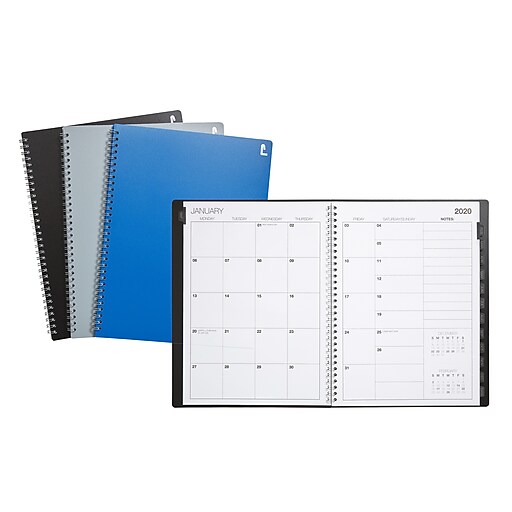 2020 Staples® 8" x 11" Large Monthly Planner, 14 Months, Assorted