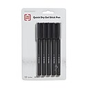 TRU RED™  Quick Dry Gel Pens, Fine Point, 0.5mm, Black, 5/Pack 