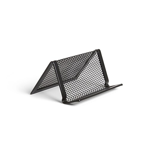 TRU RED™ 1 Compartment Business Card Holder, Matte Black (TR57526) at