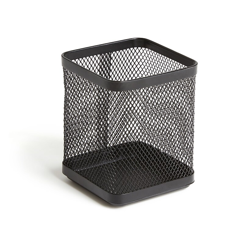 TRU RED Mesh Metal Pencil Cup, Black (TR57614-US) image 1