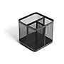 TRU RED 3-Compartment Mesh Metal Pencil Cup, Black (TR57616-US)~#|#~s1157774_sc7