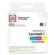 TRU RED™ Remanufactured Tri-Color Standard Yield Ink Cartridge Replacement for Lexmark 1 (18C0781)