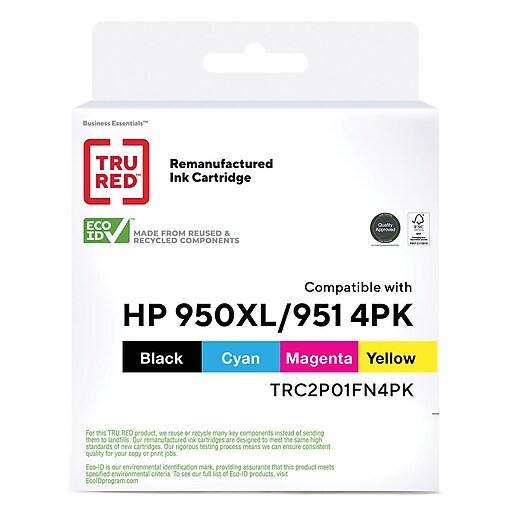 Staples Remanufactured Inkjet Cartridge, HP 950XL/HP 951, Black, High