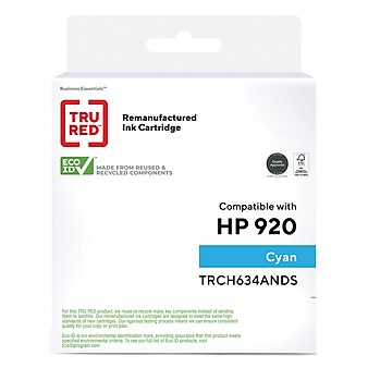 TRU RED™ Remanufactured Cyan Standard Yield Ink Cartridge Replacement for HP 920 (CH634AN)