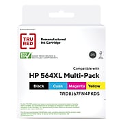 TRU RED™ Remanufactured Black High Yield/Cyn, Mag, Yel Standard Yield Ink Cartridge Replacement for HP 564XL/564 (D8J67FN), 4/Pk