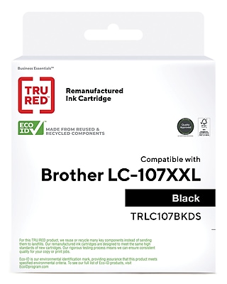 Black, 4 Pack MS Imaging Supply Compatible Inkjet Cartridge Replacement for Brother LC107BK 