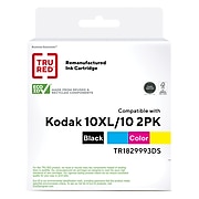 TRU RED™ Remanufactured Black High Yield/Tri-Color Standard Yield Replacement for Kodak 10B XL/10C (8237216/1829993), 2/Pack