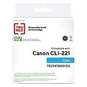 TRU RED™ Remanufactured Cyan Standard Yield Ink Cartridge Replacement for Canon CLI-221C (2947B001)