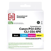 TRU RED™ Remanufactured Black/Cyan/Magenta/Yellow Standard Yield Ink Replacement for Canon PGI-225/CLI-226 (4530B008), 4/Pack
