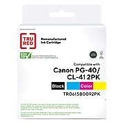 TRU RED™ Remanufactured Black/Tri-Color Standard Yield Ink Cartridge Replacement for Canon PG-40/CL-41 (0615B009), 2/Pack