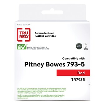 TRU RED™ Remanufactured Red Standard Yield Postage Ink Cartridge Replacement for Pitney Bowes (793-5)