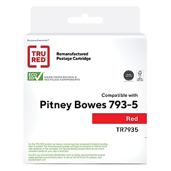 TRU RED™ Remanufactured Red Standard Yield Postage Ink Cartridge Replacement for Pitney Bowes (793-5)