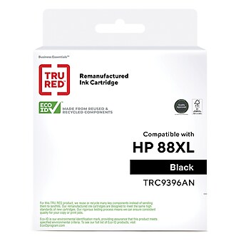 TRU RED™ Remanufactured Black High Yield Ink Cartridge Replacement for HP 88XL (C9396AN)