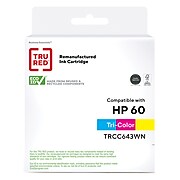 TRU RED™ Remanufactured Tri-Color Standard Yield Ink Cartridge Replacement for HP 60 (CC643WN)