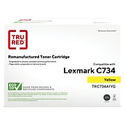 TRU RED™ Remanufactured Yellow Standard Yield Toner Cartridge Replacement for Lexmark (C734A1YG)