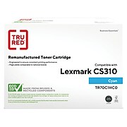 TRU RED™ Remanufactured Cyan High Yield Toner Cartridge Replacement for Lexmark 701HC (70C1HC0 70C0H20 80C1HC0)
