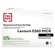 TRU RED™ Remanufactured Black Standard Yield MICR Toner Cartridge Replacement for Lexmark (E260A21E)