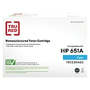 TRU RED™ Remanufactured Cyan Standard Yield Toner Cartridge Replacement for HP 651A (CE341A)