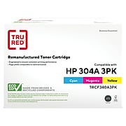 TRU RED™ Remanufactured C/M/Y Color Toner Replace HP 304A/Canon 118 (CC531A/ CC532A/ CC533A/ 2661B001/ 2660B001/ 2659B001), 3/Pk