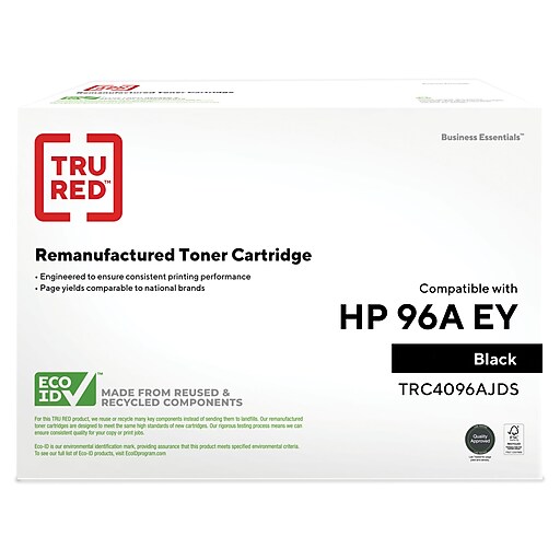 Staples Remanufactured Laser Toner Cartridge Hp 96a C4096a J Black Extended Yield At Staples