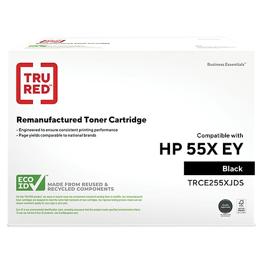Dependable Brand Black Compatible Toner Replacement Cartridge for HP CE255X 55X
