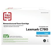 TRU RED™ Remanufactured Cyan High Yield Toner Cartridge Replacement for Lexmark (C780H1CG)