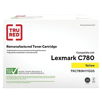 TRU RED™ Remanufactured Yellow High Yield Toner Cartridge Replacement for Lexmark (C780H1YG)
