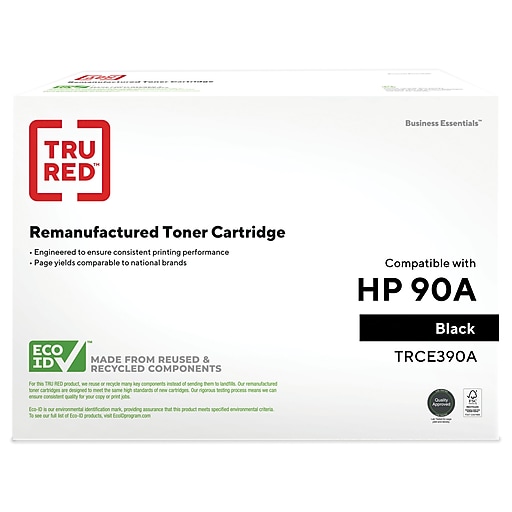 TRU RED™ Remanufactured Black Standard Yield Toner Cartridge Replacement  for HP 90A (CE390A)