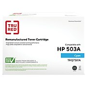 TRU RED™ Remanufactured Cyan Standard Yield Toner Cartridge Replacement for HP 503A/Canon 111 (Q7581A/1659B001AA)