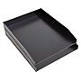TRU RED™ Front Load Stackable Plastic Letter Tray, Black, 2/Pack (TR55253)~#|#~s1158785_sc7