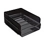 TRU RED™ Front Load Stackable Plastic Letter Tray, Black, 2/Pack (TR55331)~#|#~s1158789_sc7