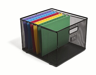 TRU REDâ?¢ Wire Mesh File Organizer, Matte Black (TR57549)