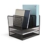 TRU RED Desk Organizer, 1 Shelf, 6 Upright Holders, Mesh, Black (TR57587-US)~#|#~s1158937_sc7