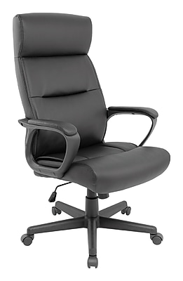 STAPLES Rutherford Ergonomic Manager & Executive Office Chair, High Back Swivel, Adjustable Height, Luxura Faux Leather, Black Simolary simolary.com