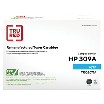TRU RED™ Remanufactured Cyan Standard Yield Toner Cartridge Replacement for HP 309A (Q2671A)