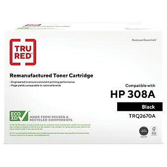 TRU RED™ Remanufactured Black Standard Yield Toner Cartridge Replacement for HP 308A (Q2670A)
