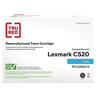 TRU RED™ Remanufactured Cyan High Yield Toner Cartridge Replacement for Lexmark (C5240CH)